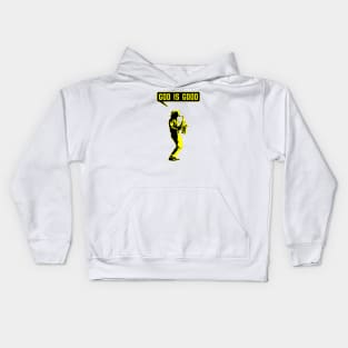 Christian saxophone player (saxophonist) in yellow and black Kids Hoodie